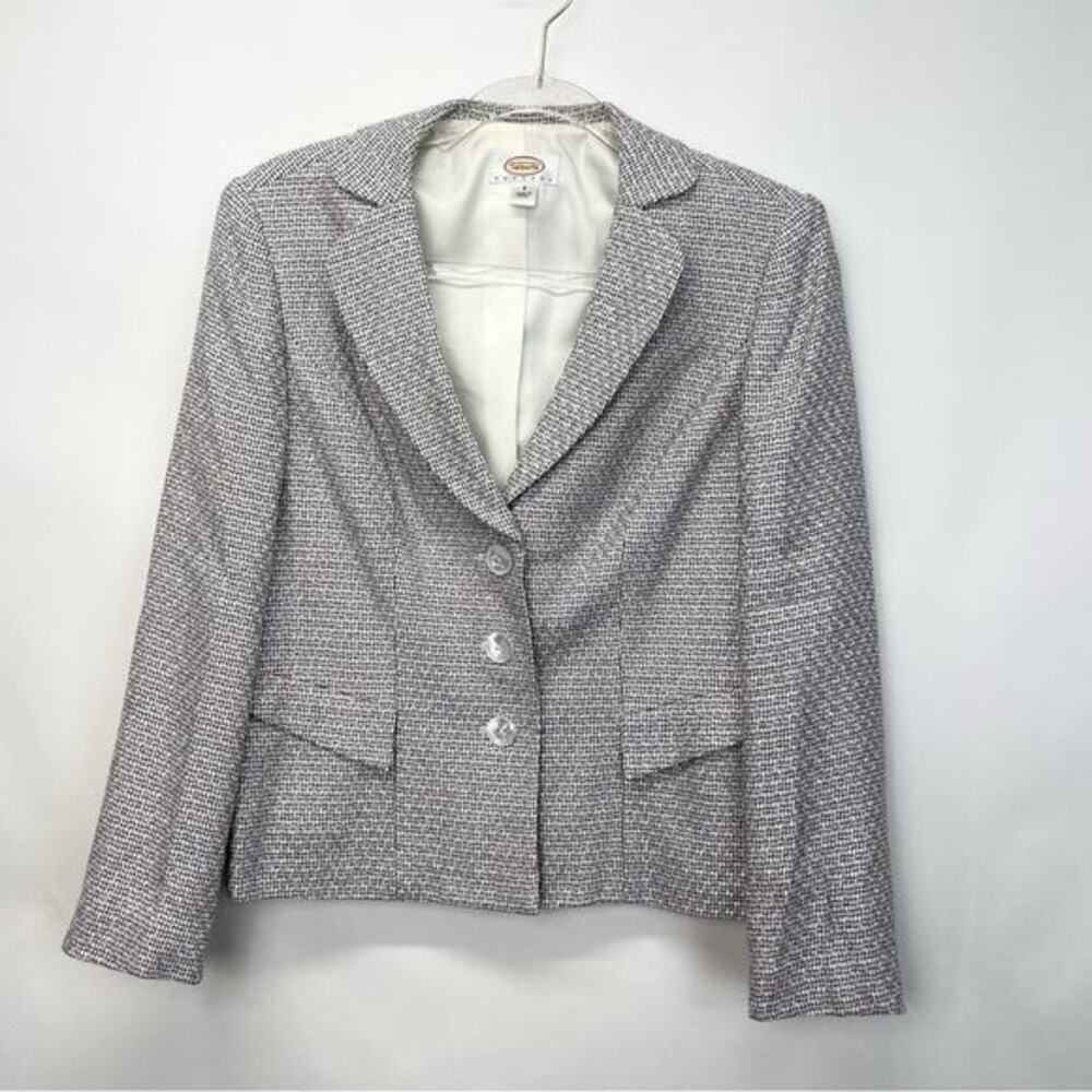 Talbots Silk Blend Blazer Size 6 Petite Tweed‎
